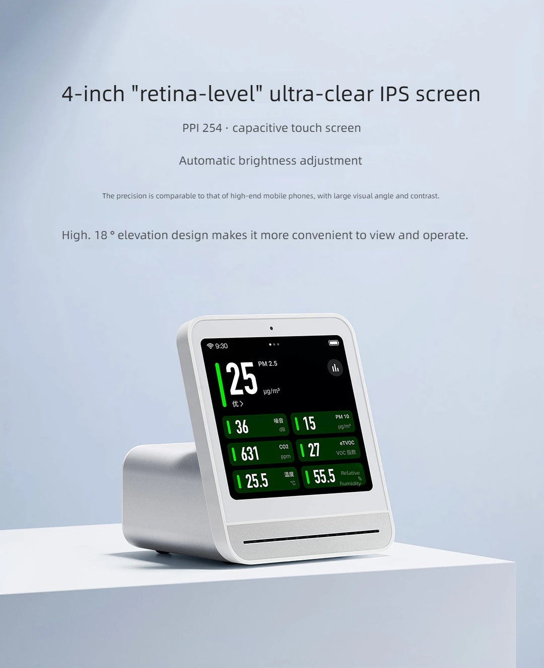 HomeFyZy AirSense™ – Smart Air Quality Monitor (CO₂, PM2.5, Temp & Humidity)