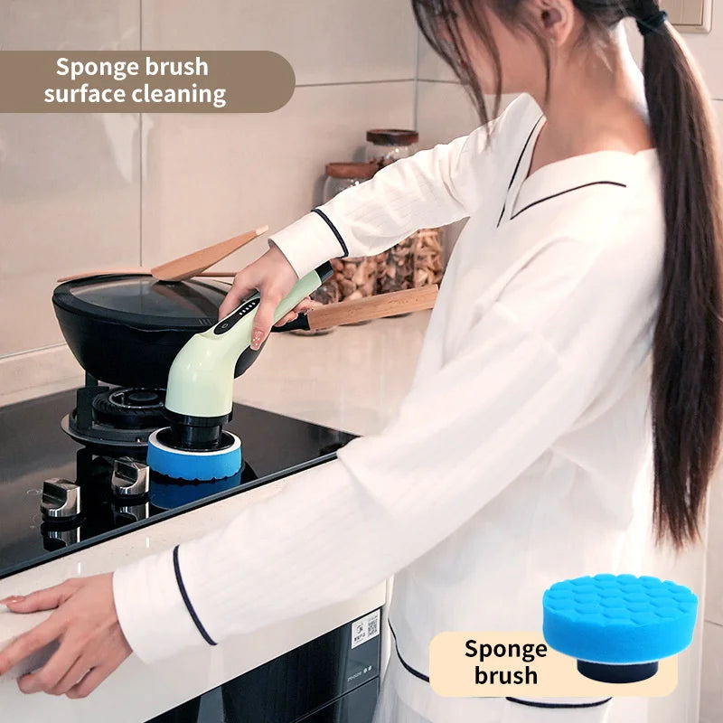 HomeFyZy Spin Brush Clean™ 9-in-1 Electric Cleaning Brush Electric Spin Cleaning Scrubber Electric Cleaning Tools
