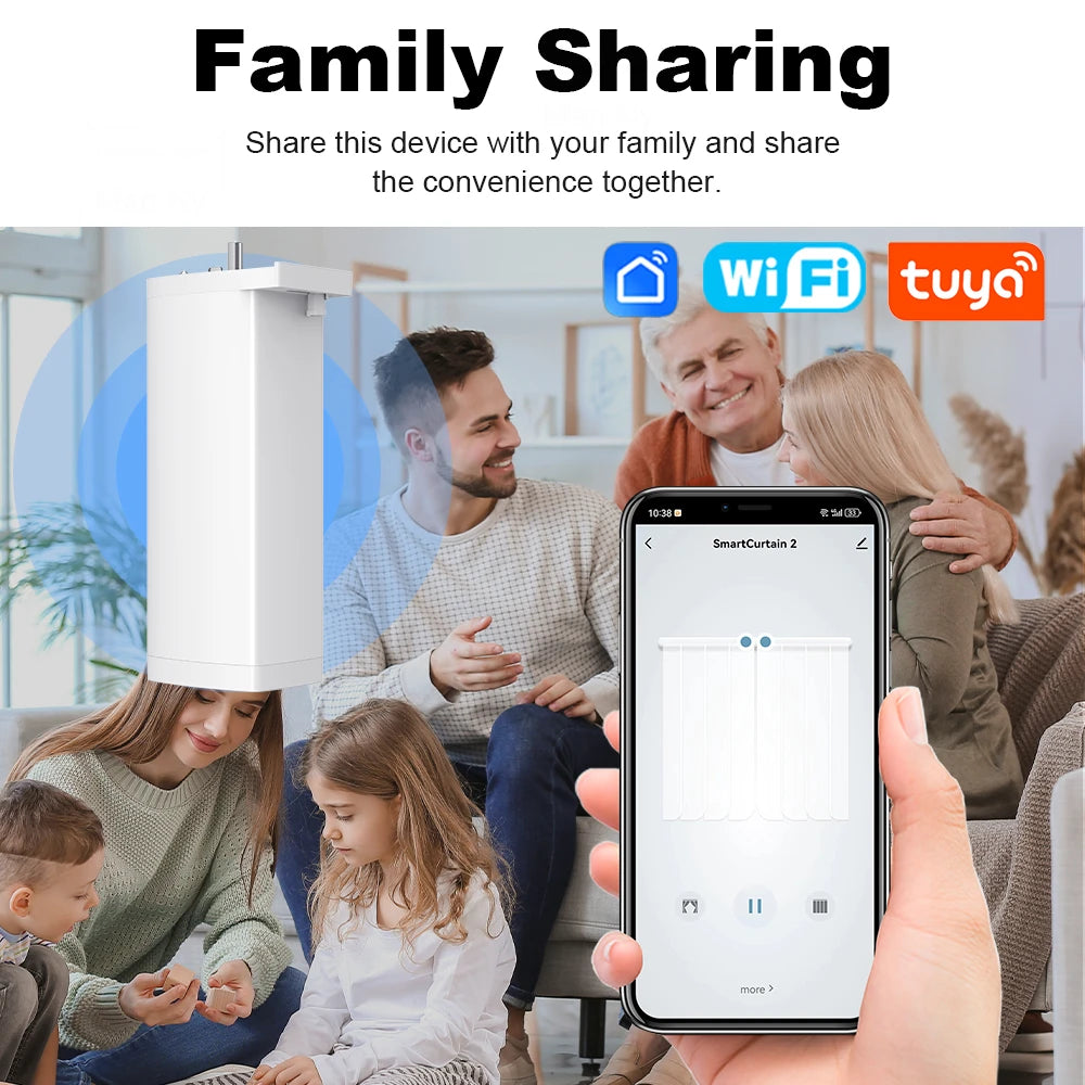 HomeFyzy AutoCurtain Pro™ Smart Zigbee/WiFi Electric Shutter Curtain Motor