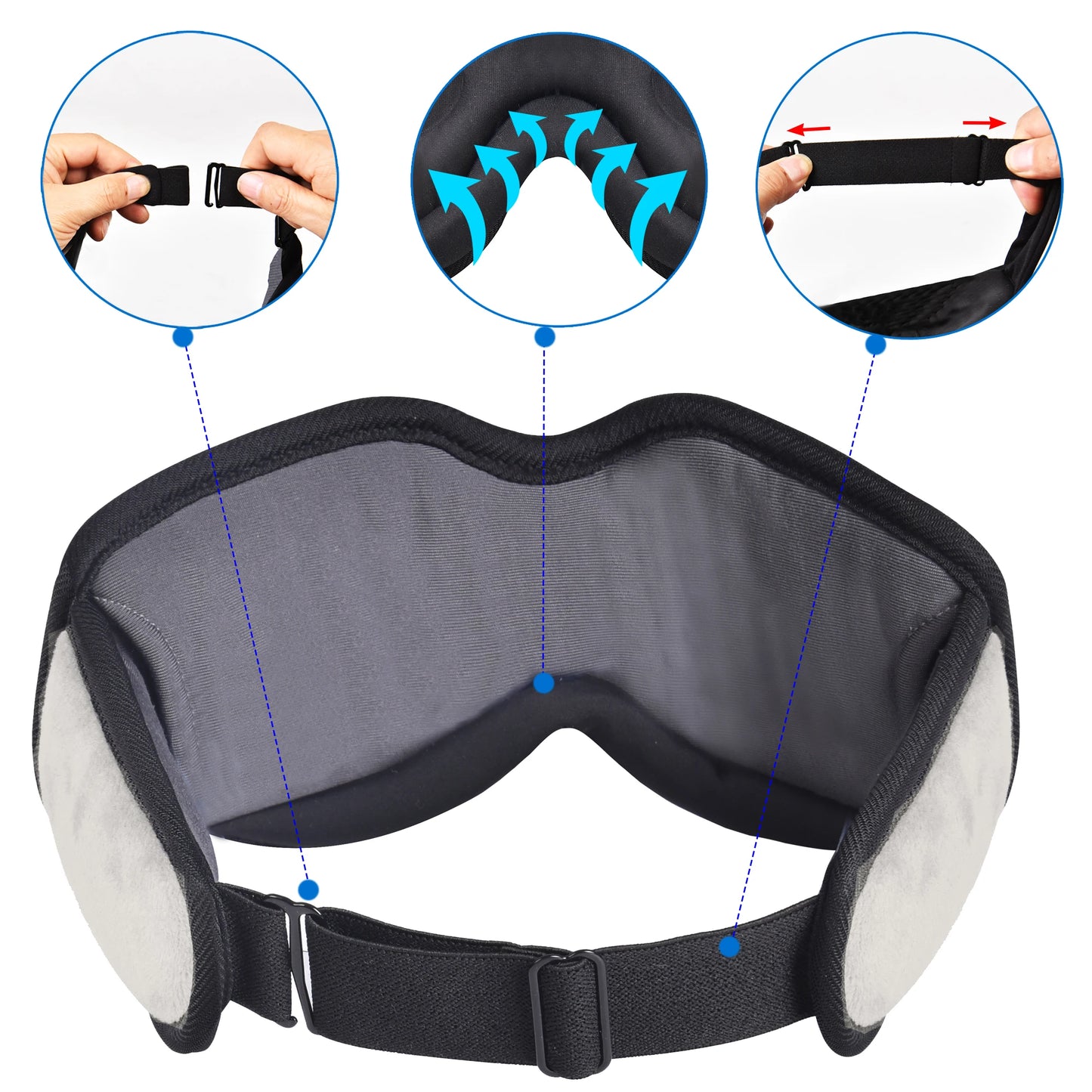 HomeFyZy DreamMask™ - Sleep Headphones Bluetooth Sleep Mask with Cooling Eye Shade