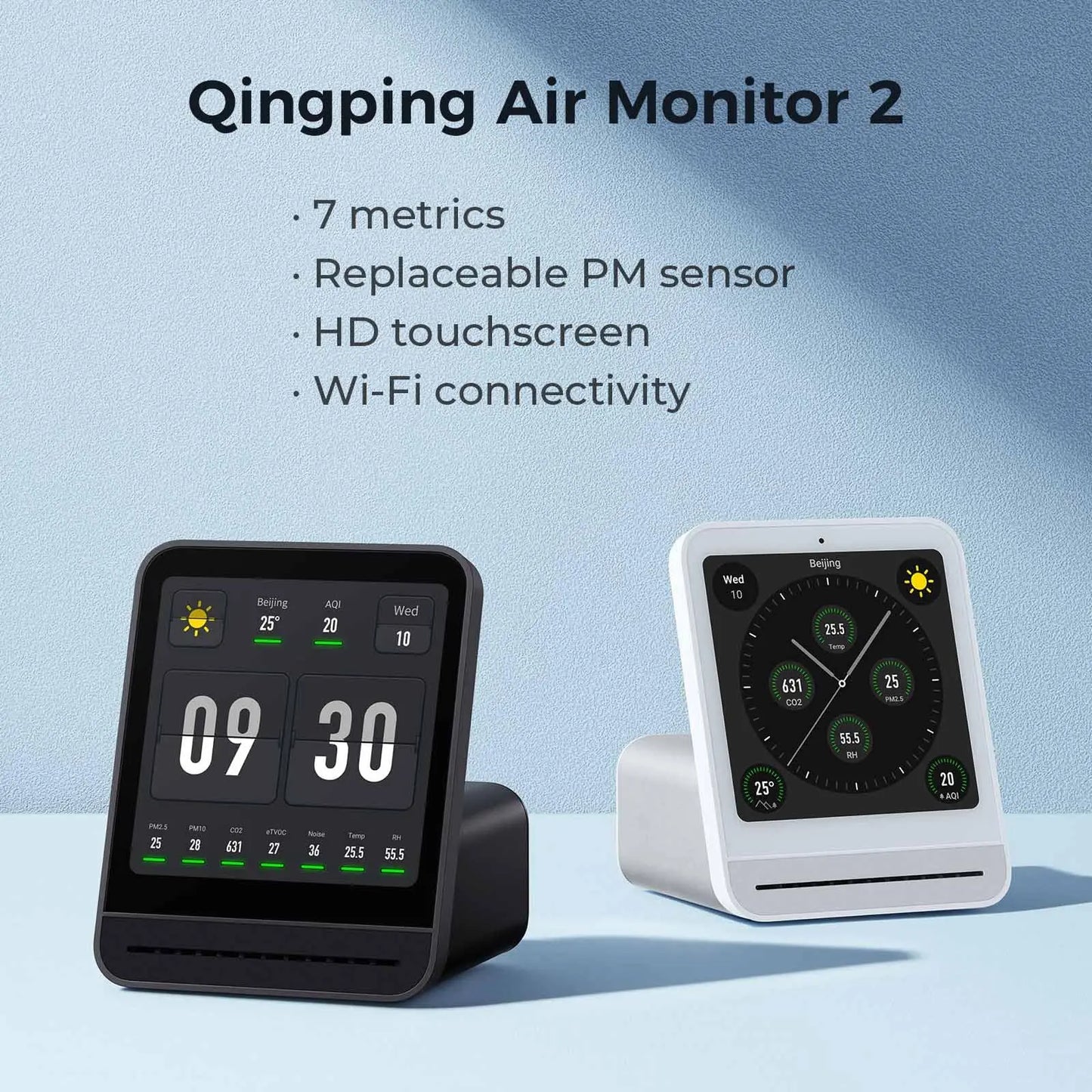 HomeFyZy AirSense™ – Smart Air Quality Monitor (CO₂, PM2.5, Temp & Humidity)