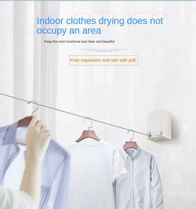 HomeFyZy FlexDry Retractable Line™ - Retractable Clothesline Stainless Seel, Space-Saving