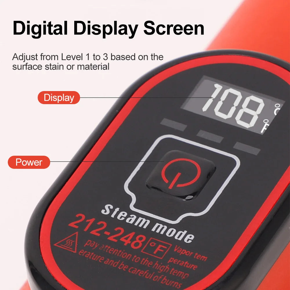 SteamPure Pro™ compact steam cleaner for deep cleaning grout, stovetops, and upholstery.