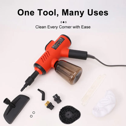 SteamPure Pro™ multi-surface steam cleaner eliminating dirt and bacteria with pressurized steam.