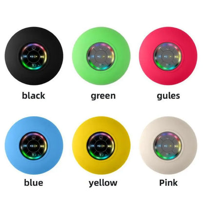 HomeFyZy AquaBeat Shower Speaker™-  Mini Bluetooth Speaker RGB Light with Suction Cup Mic