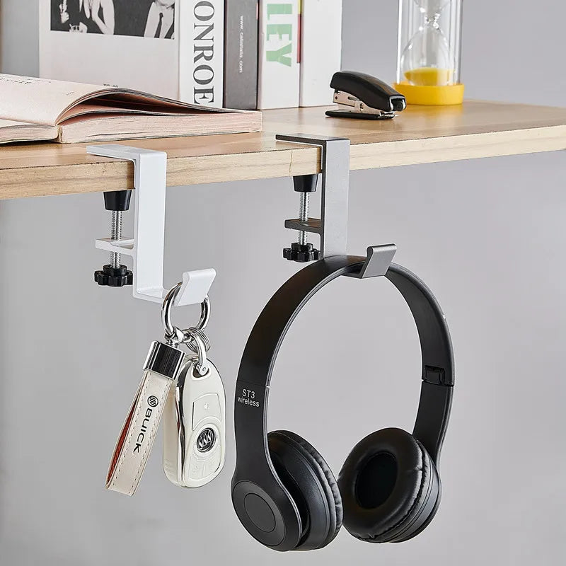 HomeFyZy HookFlex™ – Adjustable Desk Headset & Bag Holder, Home Office Organizer