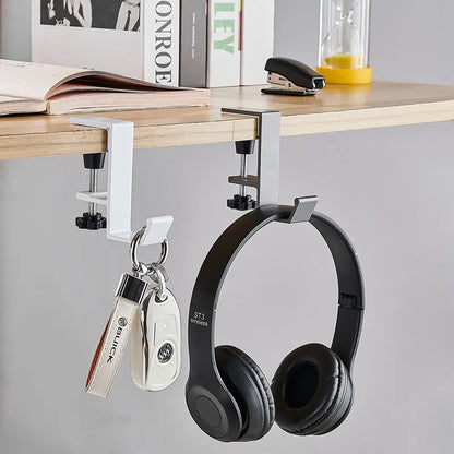 HomeFyZy HookFlex™ – Adjustable Desk Headset & Bag Holder, Home Office Organizer