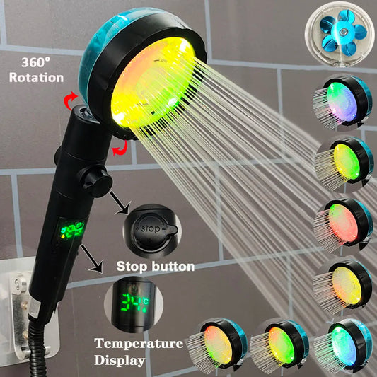 HomeFyZy TempGlow Shower Head™ - LED Digital Temperature Display Shower Head Temperature Control