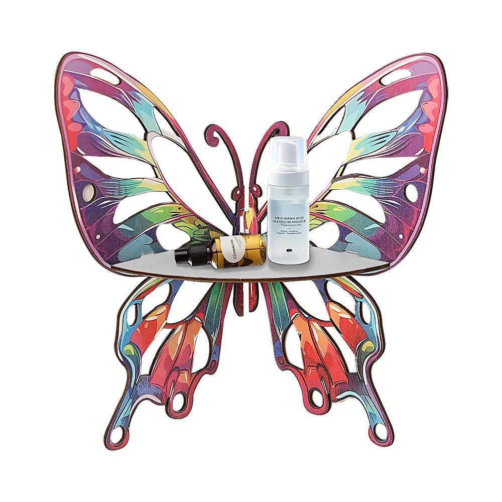 HomeFyZy ButterflyShelf™ Wall Decor Crystal Shelf Corner Hanging Organizer for Living Room
