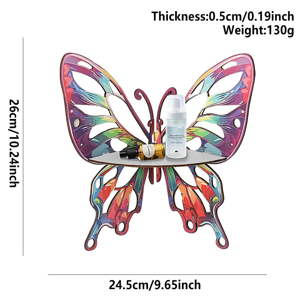 HomeFyZy ButterflyShelf™ Wall Decor Crystal Shelf Corner Hanging Organizer for Living Room