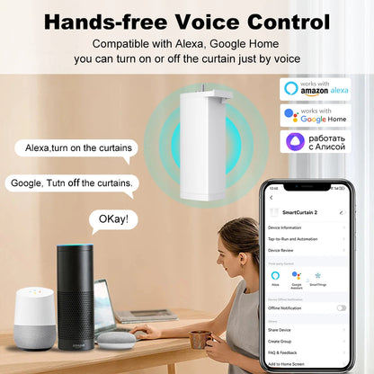 HomeFyzy AutoCurtain Pro™ Smart Zigbee/WiFi Electric Shutter Curtain Motor