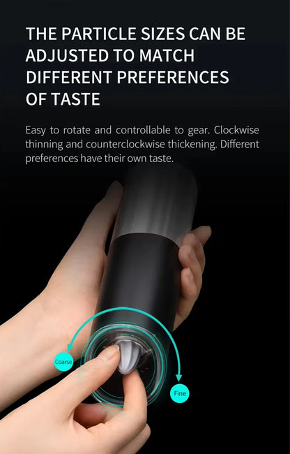 HomeFyZy SeasonPro™ - Electric Automatic Salt and Pepper Grinder Set with Led Light Grinder