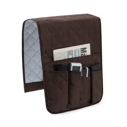HomeFyZy CouchBox™ - Sofa Armrest Organizer with 5 Pockets and Cup Holder Tray Couch Armchair Hanging Storage Bag