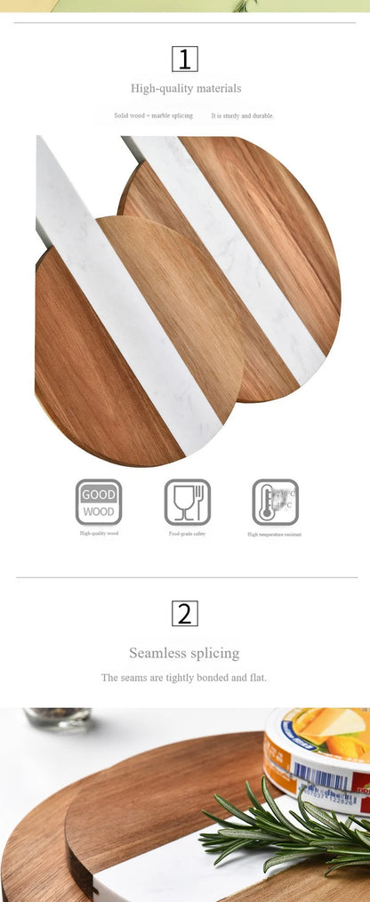 HomeFyZy LuxeBoard™ Chopping Board with Handle - Non-Slip Kitchen Board for Slicing, Dicing & Serving Food