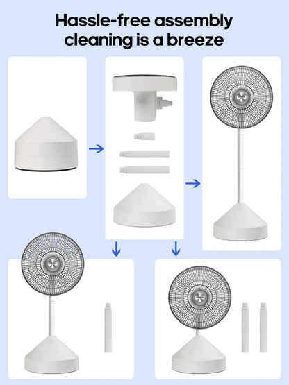 HomeFyzy BreezePro™  – 4-Speed Silent Air Circulator Fan with Remote Control