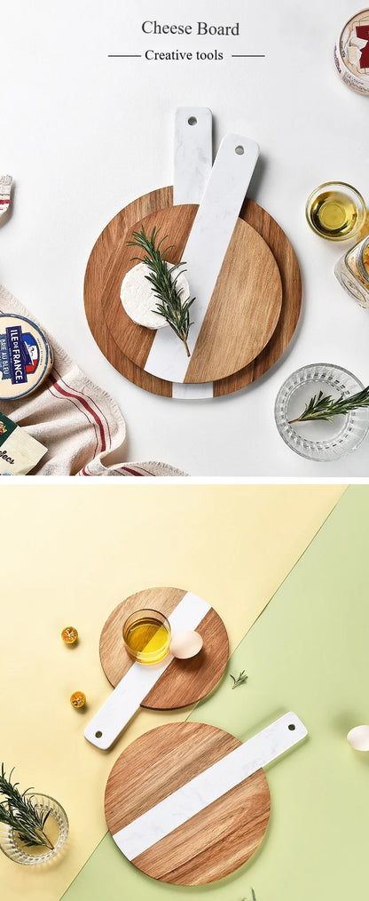 HomeFyZy LuxeBoard™ Chopping Board with Handle - Non-Slip Kitchen Board for Slicing, Dicing & Serving Food