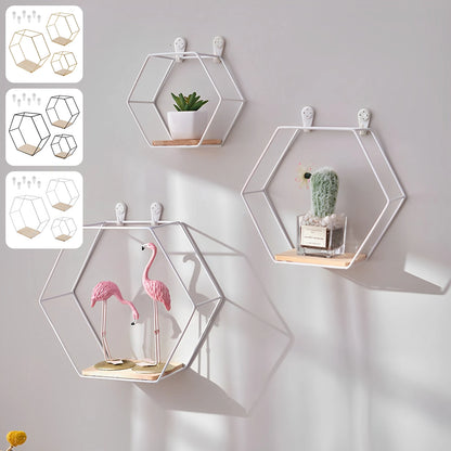 HomeFyZy HexaShelf™ - Hexagon Shape Floating Shelves for Living Room Bedroom Handicraft Display
