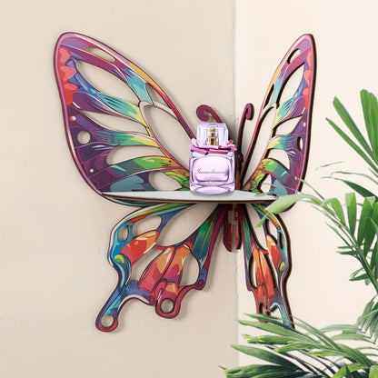 HomeFyZy ButterflyShelf™ Wall Decor Crystal Shelf Corner Hanging Organizer for Living Room