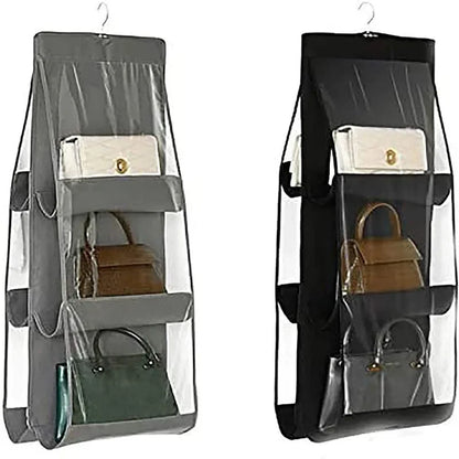 HomeFyZy BagGuard™ – Hanging 8-Pocket Handbag & Purse Organizer