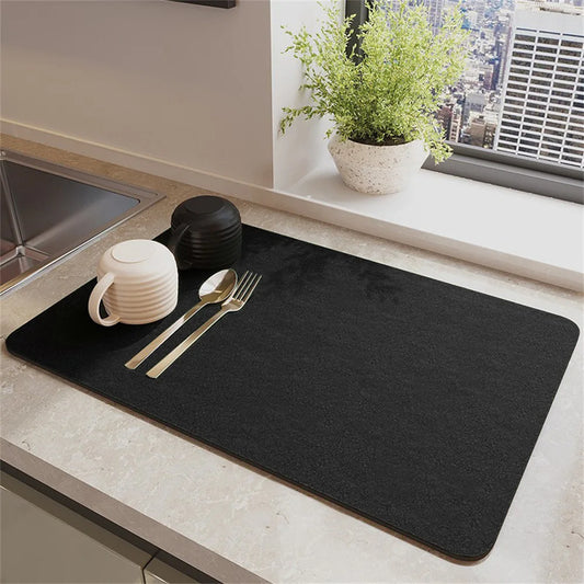 HomeFyZy QuickDry Sink Mat™ - Large Kitchen Super Absorbent Mat, Coffee Dish Draining Mat Drying Mat Quick Dry
