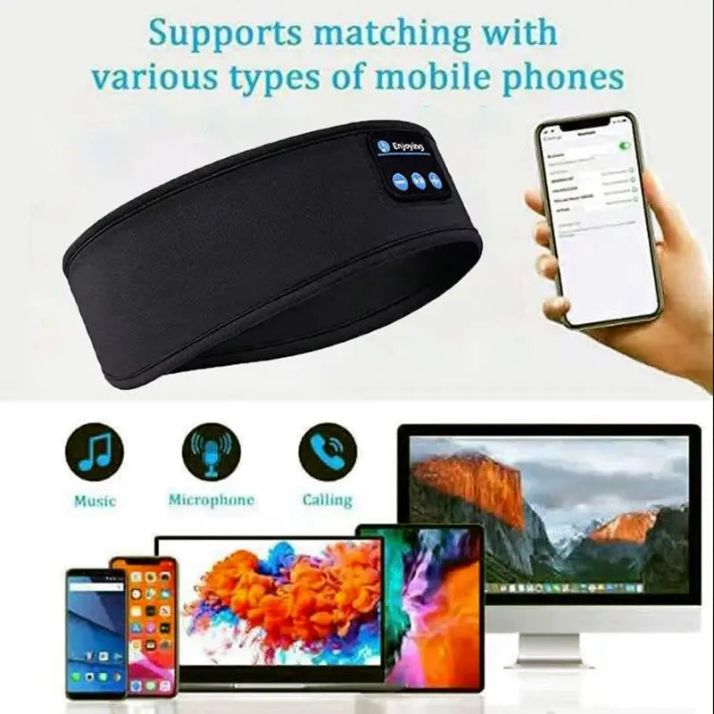 HomeFyZy SleepBeats™ - New Bluetooth sleep headset wireless headphones music eye mask sleep sports headband