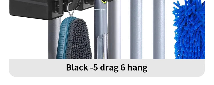 HomeFyZy GripRack™ – Wall-Mounted Mop & Broom Organizer