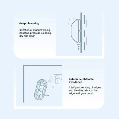 HomeFyZy Window Shine Bot™ Ultra thin Robot Vacuum Cleaner Remote Control for Home