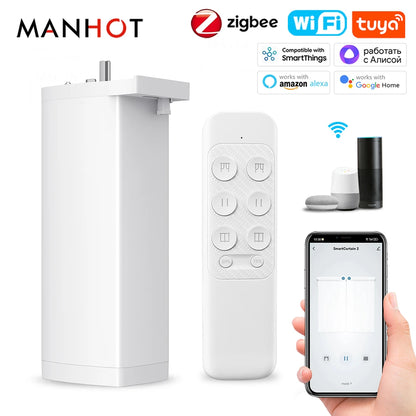 HomeFyzy AutoCurtain Pro™ Smart Zigbee/WiFi Electric Shutter Curtain Motor