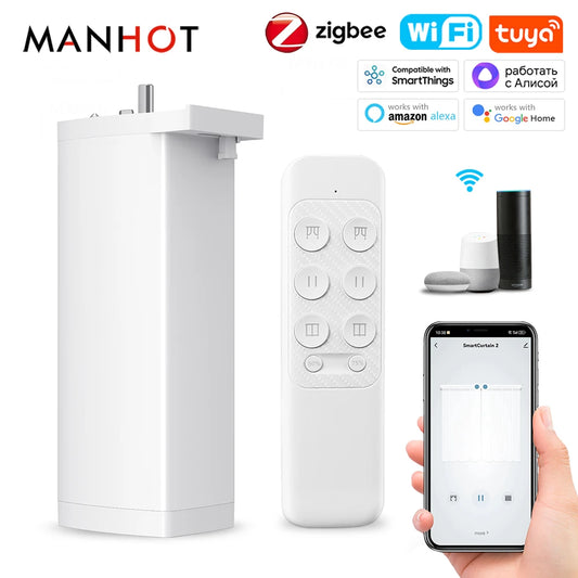 HomeFyzy AutoCurtain Pro™ Smart Zigbee/WiFi Electric Shutter Curtain Motor
