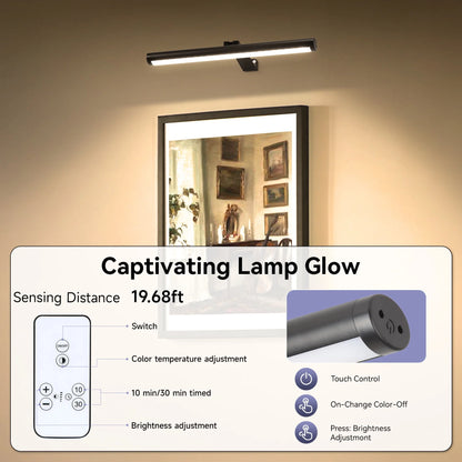 HomeFyZy MirrorGlow™ Remote Control LED Wall Light USB Charging