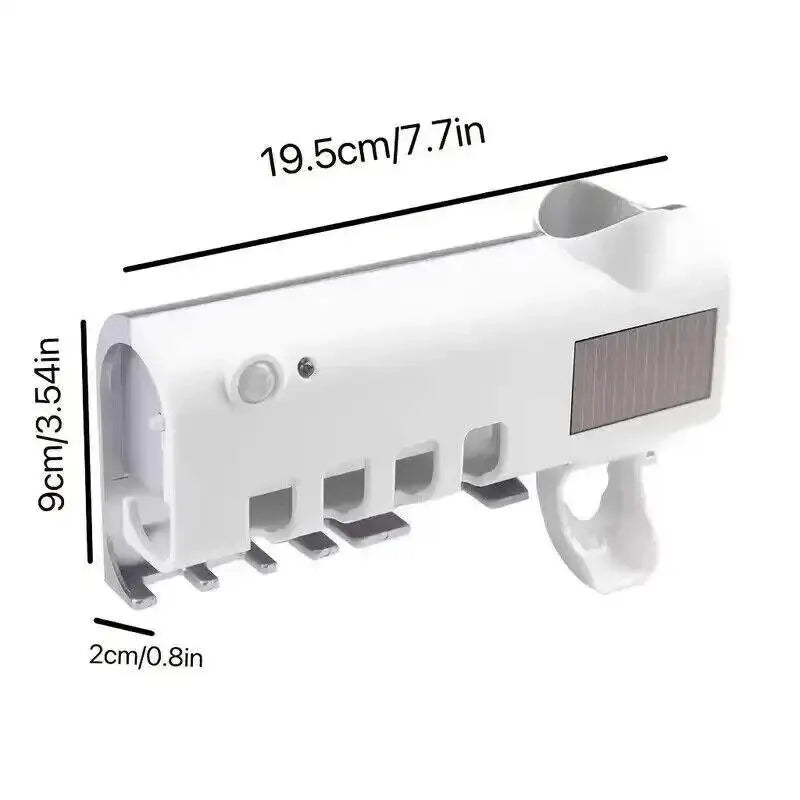HomeFyZy UVSmart Brush Station™- Toothbrush Holder Wall Mounted Solar UV Light Sterilizer