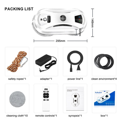 HomeFyZy Window Shine Bot™ Ultra thin Robot Vacuum Cleaner Remote Control for Home