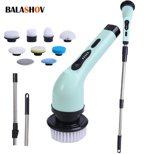 HomeFyZy Spin Brush Clean™ 9-in-1 Electric Cleaning Brush Electric Spin Cleaning Scrubber Electric Cleaning Tools