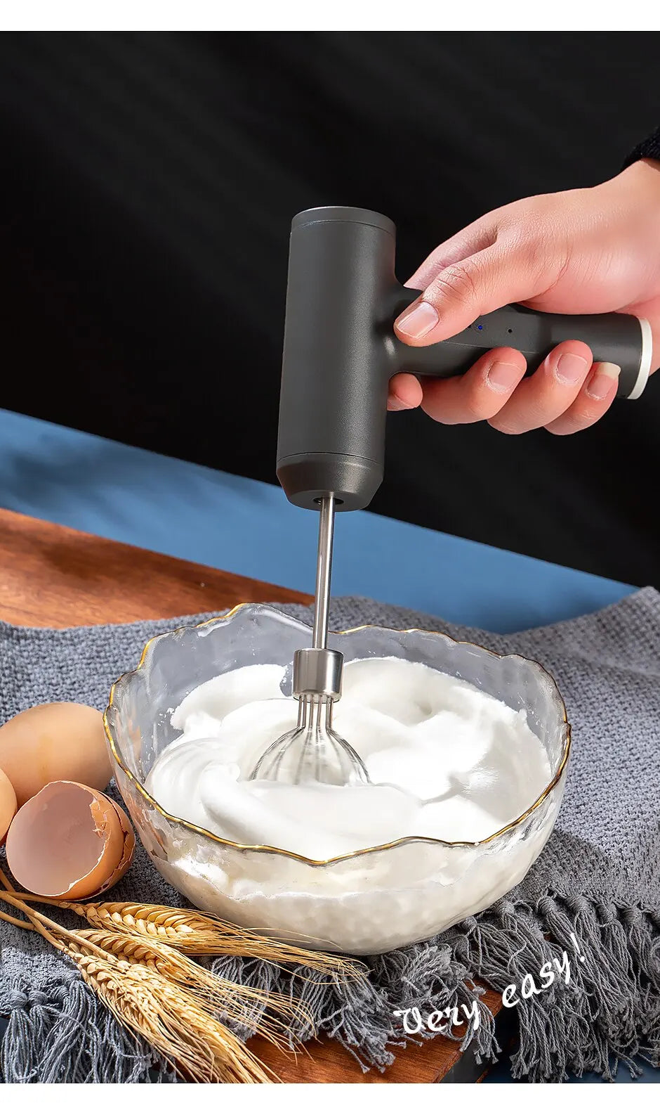 HomeFyZy MixMate™ - Automatic Whisk Dough 3 Speeds Egg Beater Baking Dough Cake Cream Mixer