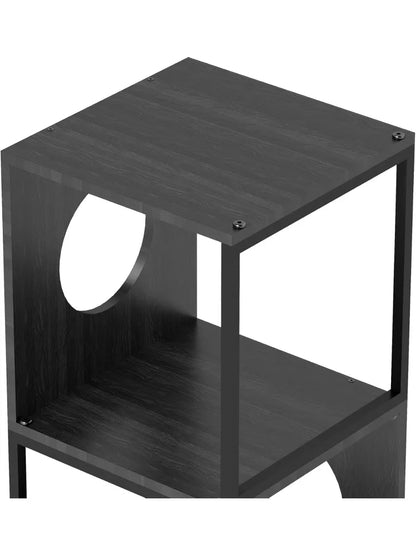 HomeFyZy SpinShelf™- 4-Tier 360° Spinning Bookcase, Corner Shelf Organizer, Storage Rack