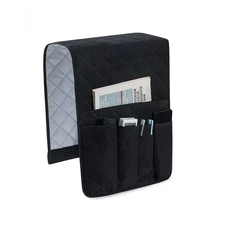 HomeFyZy CouchBox™ - Sofa Armrest Organizer with 5 Pockets and Cup Holder Tray Couch Armchair Hanging Storage Bag