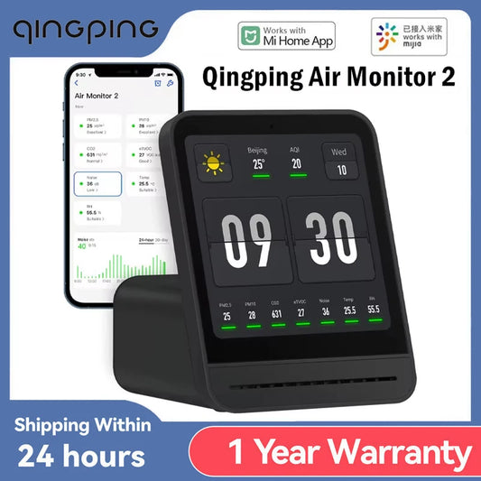 HomeFyZy AirSense™ – Smart Air Quality Monitor (CO₂, PM2.5, Temp & Humidity)