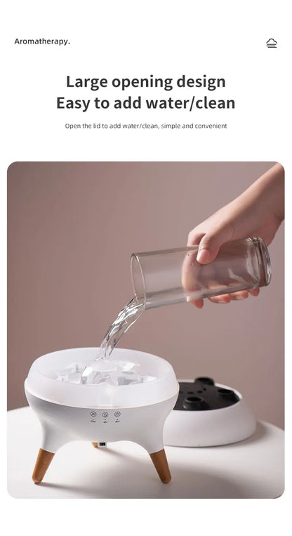 HomeFyZy Dynamic JellyMist™ - Air Humidifier 250ml Essential Oil Diffuser Remote Control with 7 Colorful Night Lights