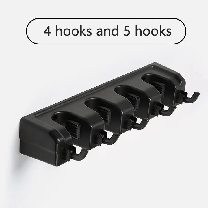 HomeFyZy GripRack™ – Wall-Mounted Mop & Broom Organizer