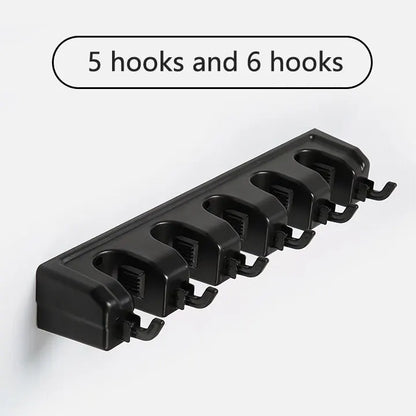 HomeFyZy GripRack™ – Wall-Mounted Mop & Broom Organizer