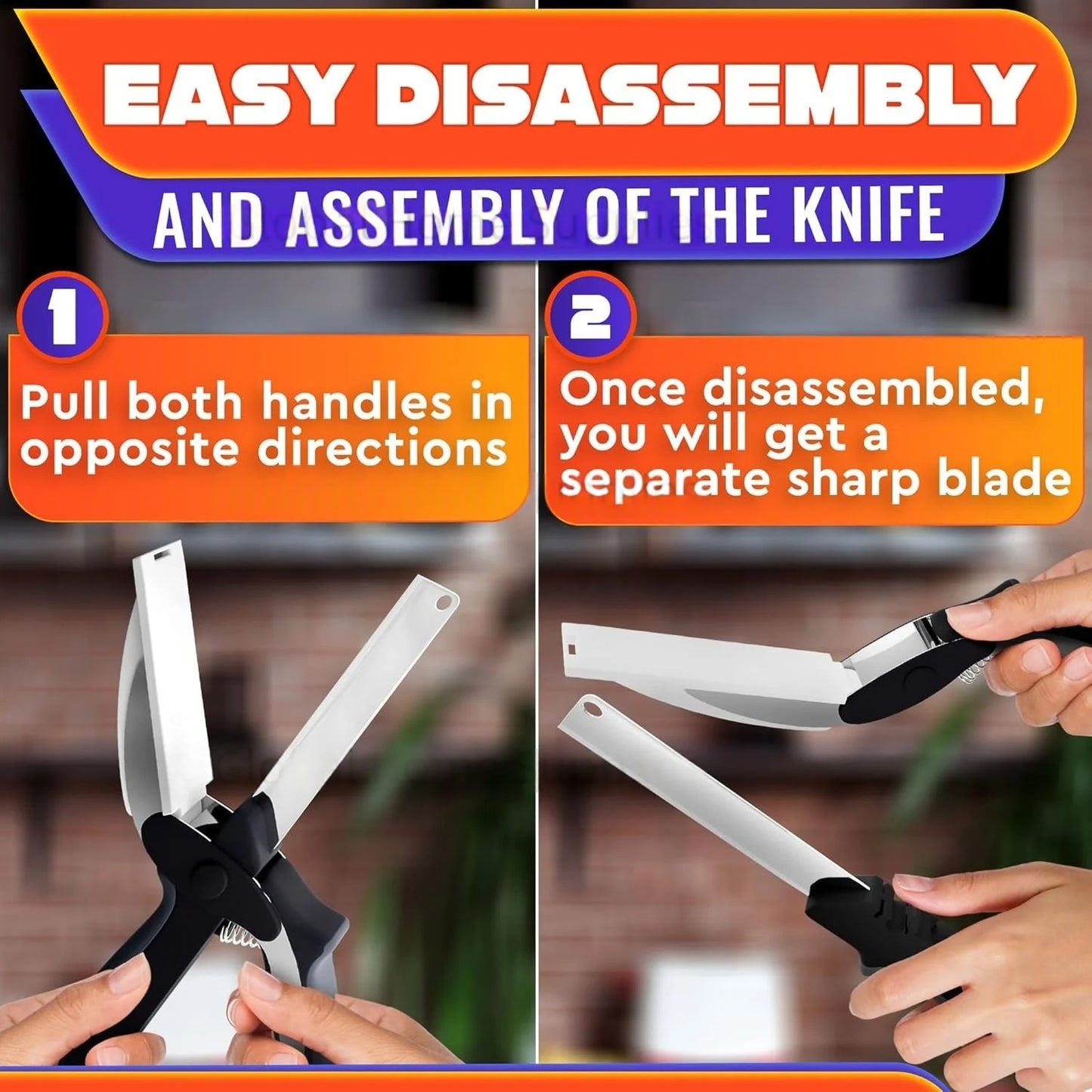 HomeFyZy- 2-in-1 Food Scissors™ - Food Scissors with Cutting Board