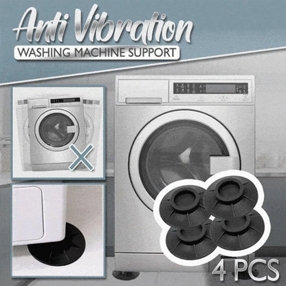 HomeFyZy Anti-Vibration Washer Pads™ - 4Pcs Silent Skid Raiser Mat For Washing Machine Support Dampers