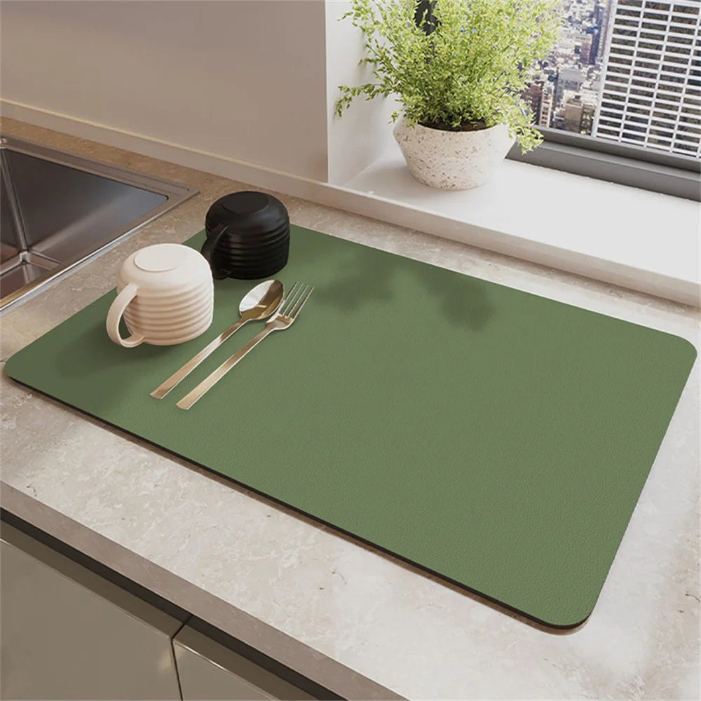 HomeFyZy QuickDry Sink Mat™ - Large Kitchen Super Absorbent Mat, Coffee Dish Draining Mat Drying Mat Quick Dry
