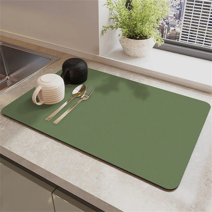 HomeFyZy QuickDry Sink Mat™ - Large Kitchen Super Absorbent Mat, Coffee Dish Draining Mat Drying Mat Quick Dry