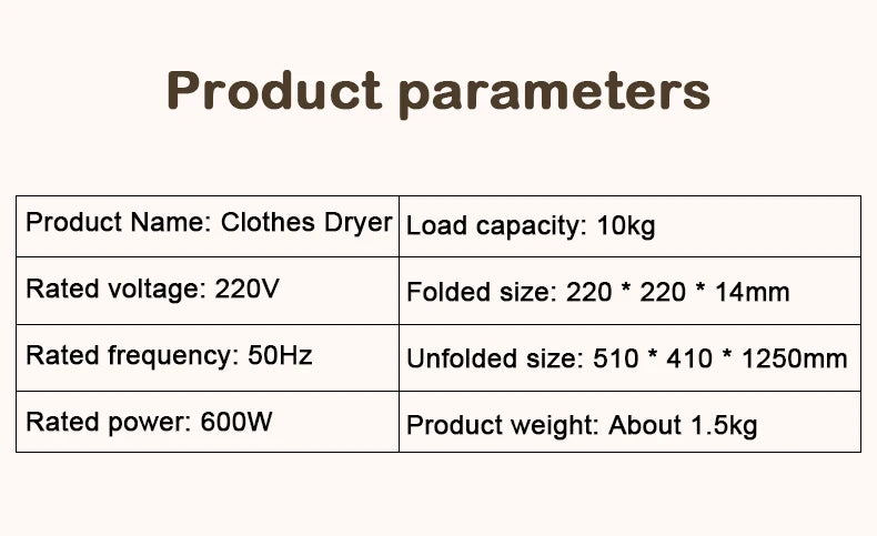 HomeFyZy SmartFold Dryer™ -  Portable Laundry Dryer 220V