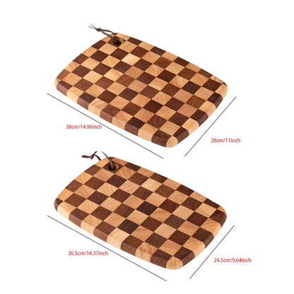 HomeFyZy BoardCraft™ Checkerboard Cutting Board - Stylish Butcher Block