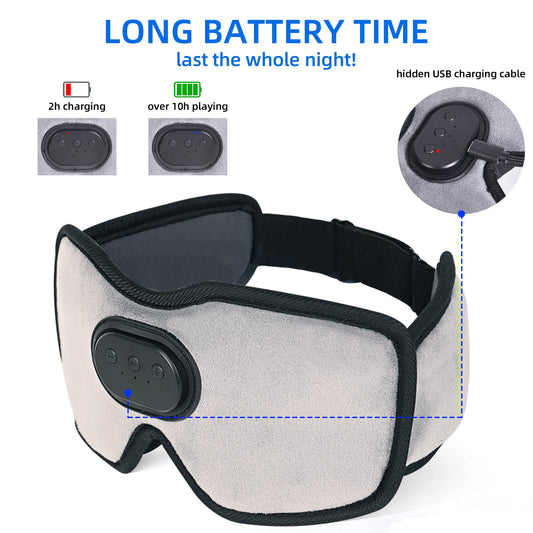 HomeFyZy DreamMask™ - Sleep Headphones Bluetooth Sleep Mask with Cooling Eye Shade