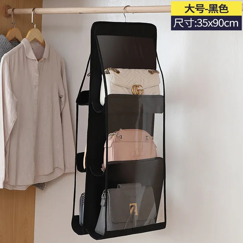 HomeFyZy BagGuard™ – Hanging 8-Pocket Handbag & Purse Organizer