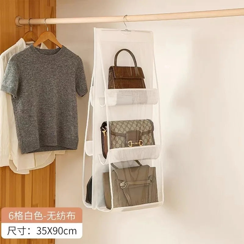 HomeFyZy BagGuard™ – Hanging 8-Pocket Handbag & Purse Organizer