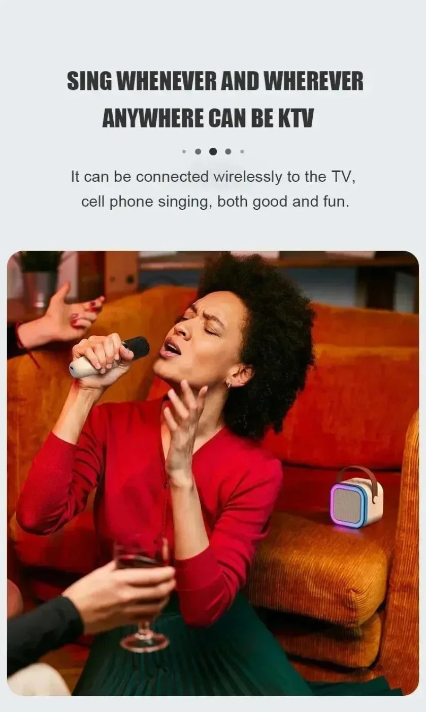 HomeFyZy SongWave™ – Portable Bluetooth Karaoke Speaker with Wireless Mic